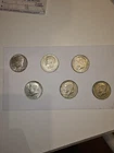 Lot Of 6 1967 Kennedy Half Dollar 40% Silver