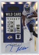 2020 Panini Contenders Wild Card Ticket Terrell Lewis #173 Rookie Auto RC 0x1. rookie card picture