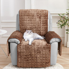 Recliner Chair Covers with Pockets - Soft Washable Waterproof Armchair Slipcover