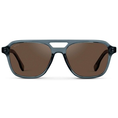 DEAN polarisierte übergroße Pilotenbrille in Crystal Stone Blue von WMP Eyewear