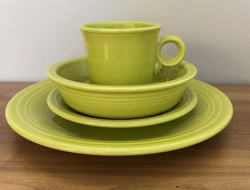 Fiesta Ware Lemongrass 4 Piece USA NWOB