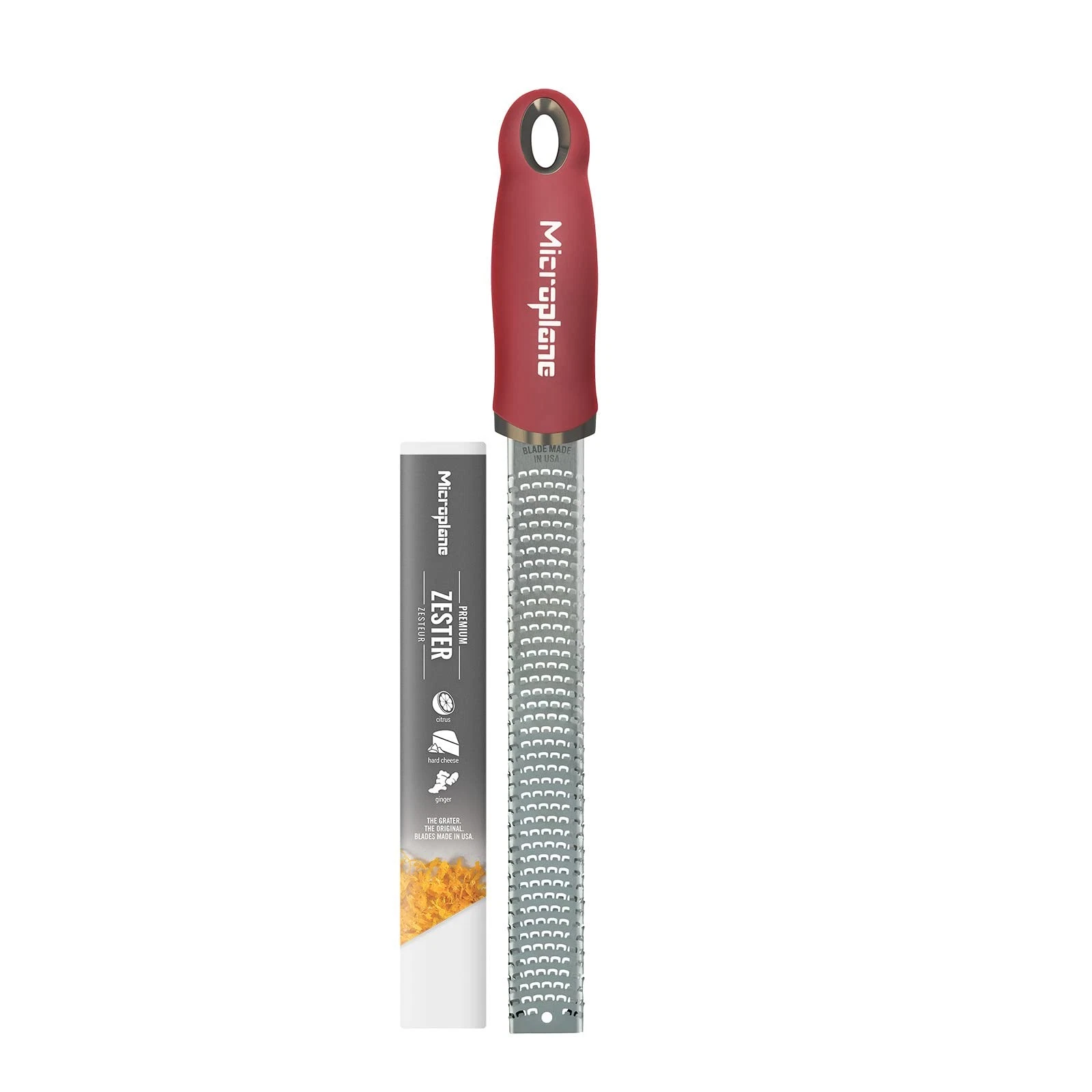 Microplane Zester Grater in Pomegranate Red for Citrus Fruits, Hard Cheese, Ging
Opens in a new wind