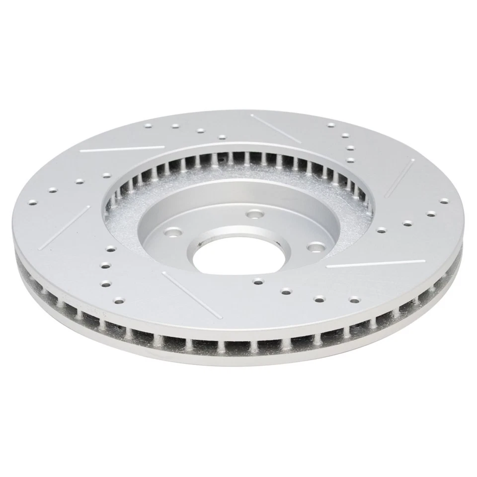 Par delantero ranurado perforado rendimiento rotor freno recubrimiento en G para Nissan Foto 3 de 4