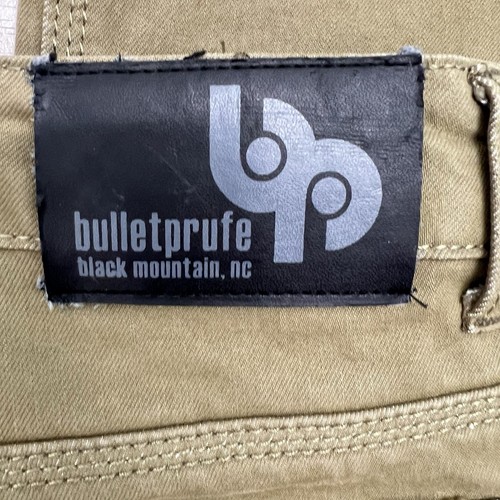 Bulletprufe Denim Mens 32x30 Olive Green Stretch Straight Leg Jeans - Picture 9 of 11