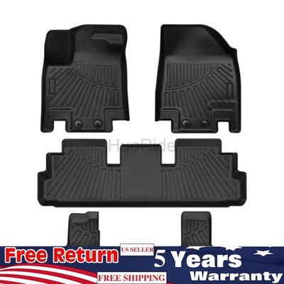 TPE All-Weather Floor Mats for 2022-2023 Nissan Pathfinder Black Heavy Duty