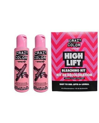 Crazy Color Semi-Permanent Conditioning Haarfarbe - 2x Bordeaux & Bleaching Kit 
