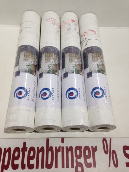 Vinyltapete Erismann 4X 224071 (4Rollen) BläTtermuster Creme Glanz Restposten-image