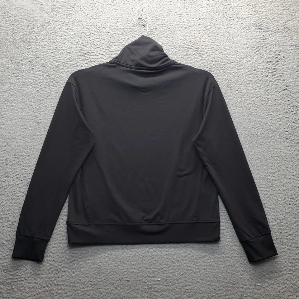 PUMA 高尔夫 Cloudspun Top 女式 XS 黑色 UPF 40 罗纹下摆模拟领套衫 — 第 2/4 张图片