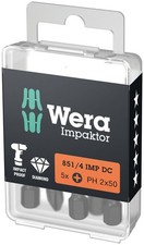 Wera - 851/4 IMP DC PH DIY Impaktor PH bits, PH 2 x 50 mm, 5 pieces-05057656001