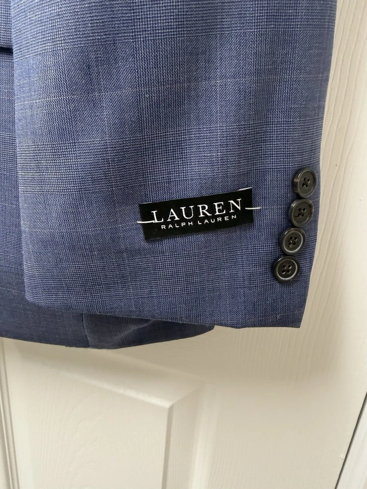 Traje Lauren Ralph Lauren Para Hombre 2 Piezas Azul Ventana, 54L Foto 2 de 4