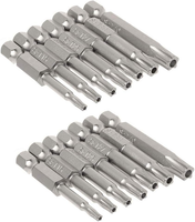 14 StüCke 1/4 Zoll Hex Shank Star Head Screw Driver Bit Set, Magnetische Sicherh