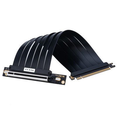 PCIE 3.0 X16 GPU Graphics Extender Card Riser Cable 90° GPU Adapter With LED