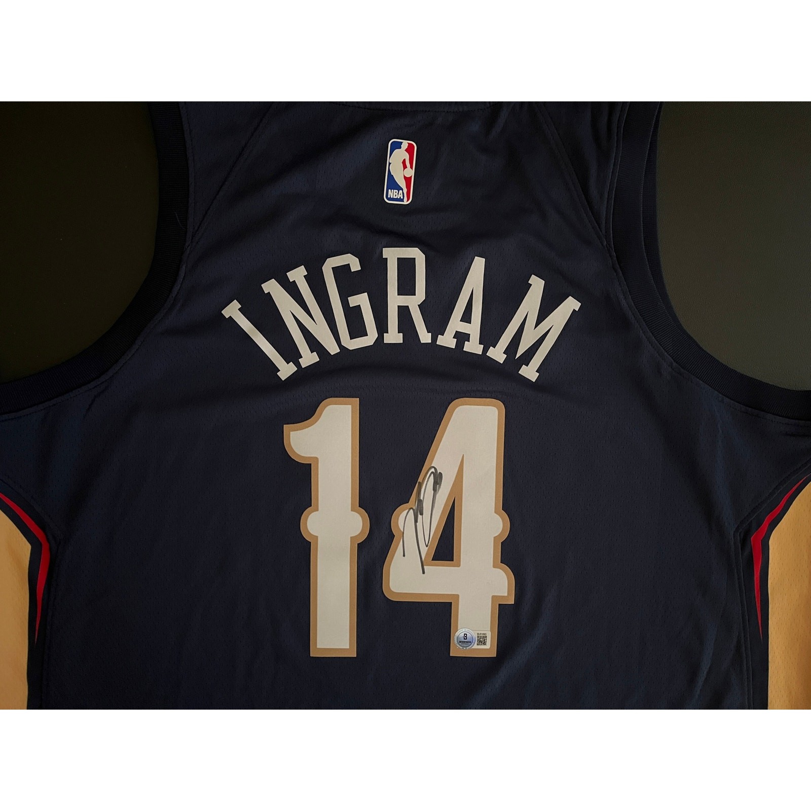 Brandon Ingram Autographed Signed New Orleans Pelicans Jersey BAS Beckett COA 