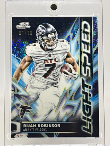 Topps 2025 Cosmic Chrome Lightspeed Bijan Robinson Atlanta Falcons 01/10 black