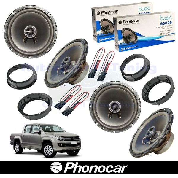 Phonocar 66026 2-Wege Koaxial Lautsprecher Ant + Post 16,5 Cm 60 W FüR VW Amarok-image