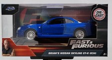 Jada Fast Furious Brian 2002 Nissan Skyline GT-R R34 1:32 Blue Diecast