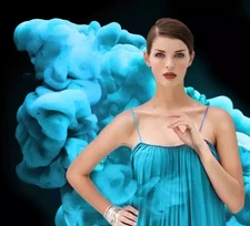 DYLON Fabric Machine Dye Pod paradise BLUE 350g Cotton Wool For Natural Fibres