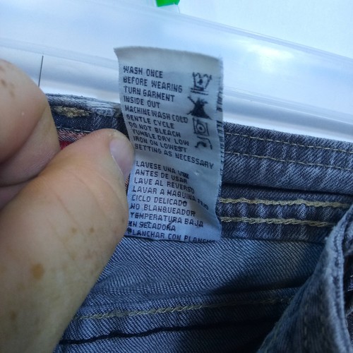 Junior’s size 3 Light Wash Solid Gray Denim High Rise Mom Jeans Arizona Jean Co - Picture 4 of 9