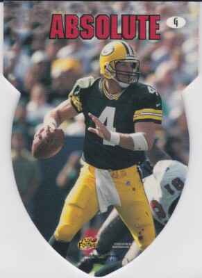 rare brett favre cards Brett Favre Game Worn Patch Card 40/100 Green Bay Packers