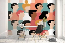 3D Portrait Seamless Wallpaper Wall Mural Removable Self-adhesive Sticker 939