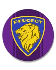 Peugeot Emblem Round Aluminum Sign - 14 colors - Made in the USA - French Car