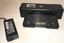 HP DOCKING STATION A7E32UT#ABA w Power Cord & Adapter Good Working Condition