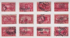 US Scott #Q1-Q12 Parcel Post Stamp Set, Used CV $183.60