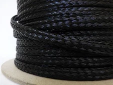 5/16" x 200 ft.  Hollow Braid Polypropylene Rope Hank.Black. Made in USA.