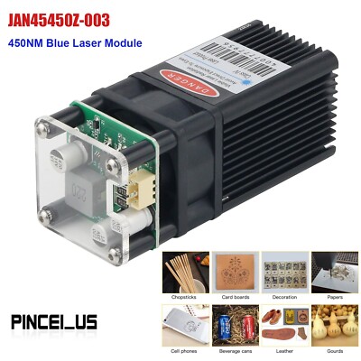 15W Engraving Laser Module 450NM Blue Laser Module K40B50W-I w/ Adjustable Focus