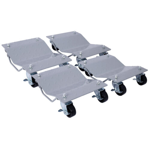 Car Dolly,Heavy Duty Wheel Dolly,4 Tire Wheel Dolly Car Stakes 6000lbs-NEW