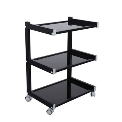 Glas Salonwagen Friseur Beauty Spa Produkt Vitrine schwarz