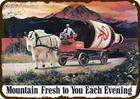 1975 RAINIER BEER & MT. GOAT & BOTTLE Vintage-Look DECORATIVE REPLICA METAL SIGN