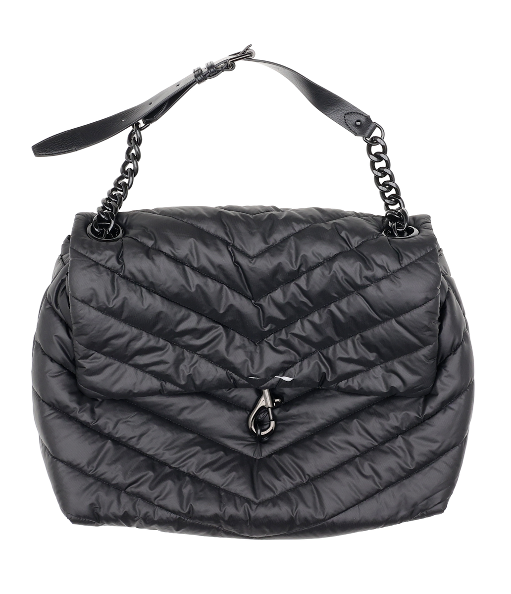 Rebecca Minkoff V5219 Black Edie Nylon Quilted XL Shoulder Bag | eBay