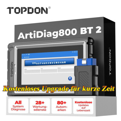 TOPDON Artidiag800 BT 2 Pro KFZ OBD2 Diagnosegerät Scanner ALLE SYSTEM Bluetooth