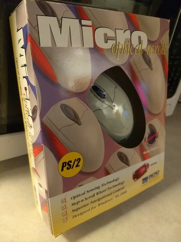 Micro Optical Step-n-Scroll USB PS/2 Mouse Micro Innovations PD500P NEW in Boxl - Picture 3 of 7