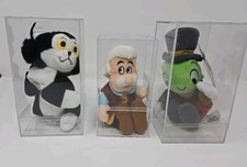 Disneyland Mousketoys Jiminy Cricket, Mini Gepetto, and Figaro With Cases