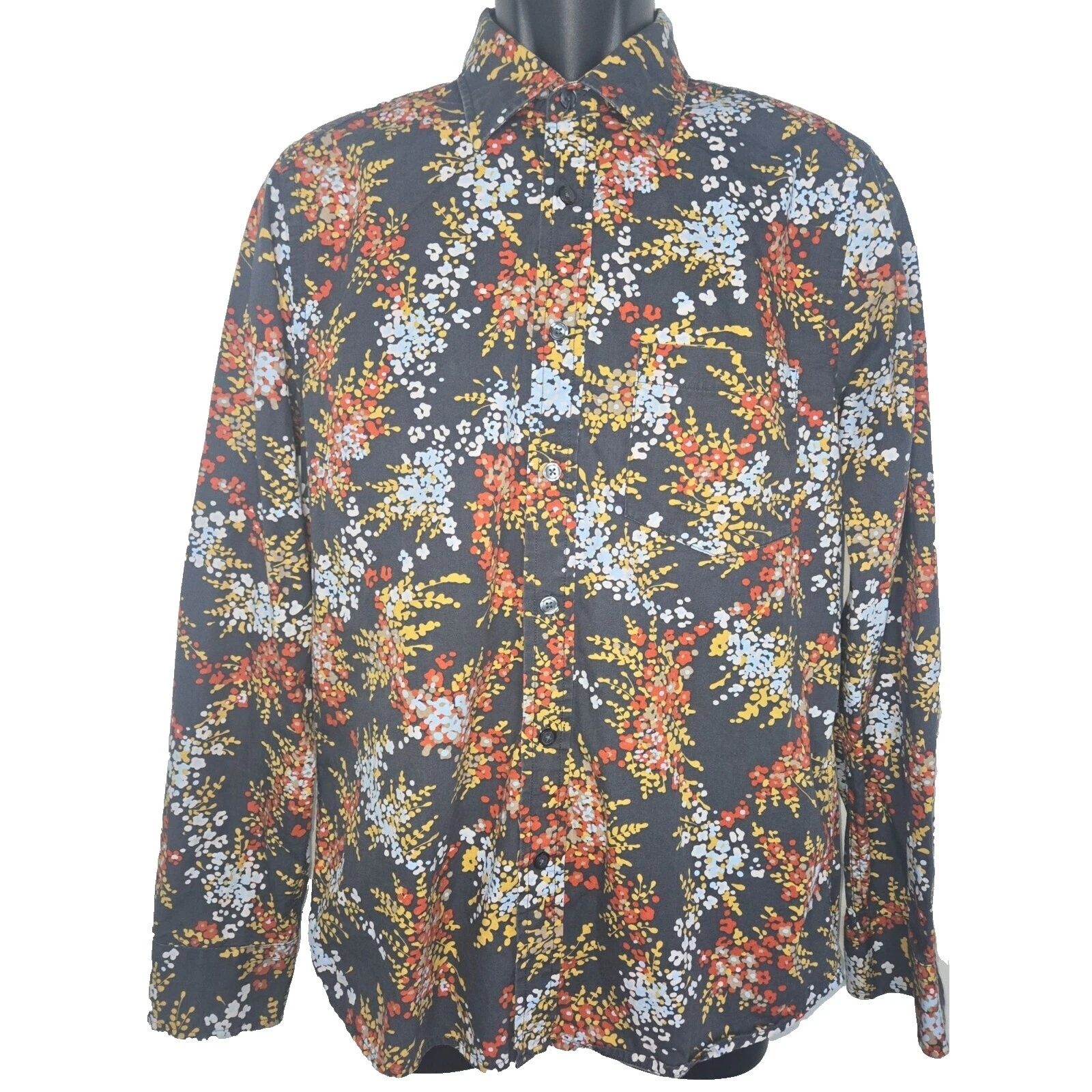 Camisas para hombre Kenneth Cole informales de algodón floral abotonadas