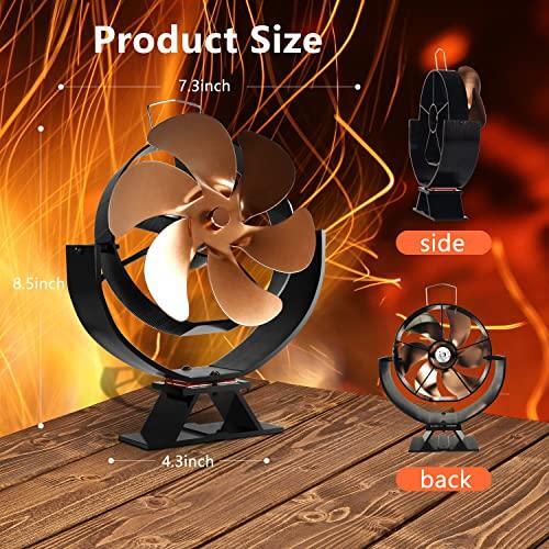 Holldoor Wood Stove Fan Heat Powered with 240° Adjustable, Non Electric  Stove | eBay