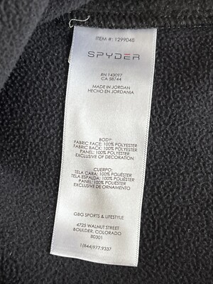 Spyder Men's Sz S Outbound 1/2 Zip Black Pullover Sweater Jacket