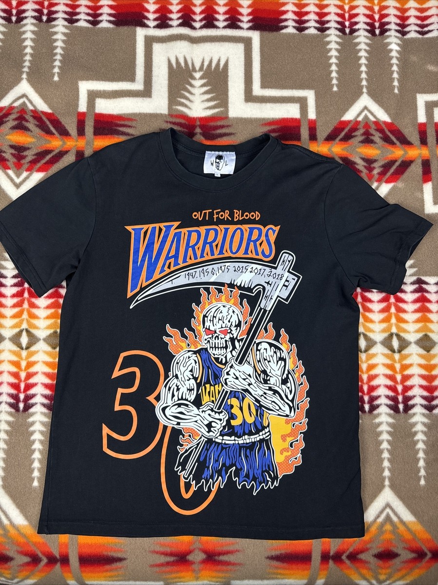 Warren Lotas Golden State Warriors Grim Reaper T Shirt Youth L 