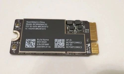 Apple A1465 A1466 653-0023 BroadCom BCM94360CS2 Wireless WIFI Bluetooth Card