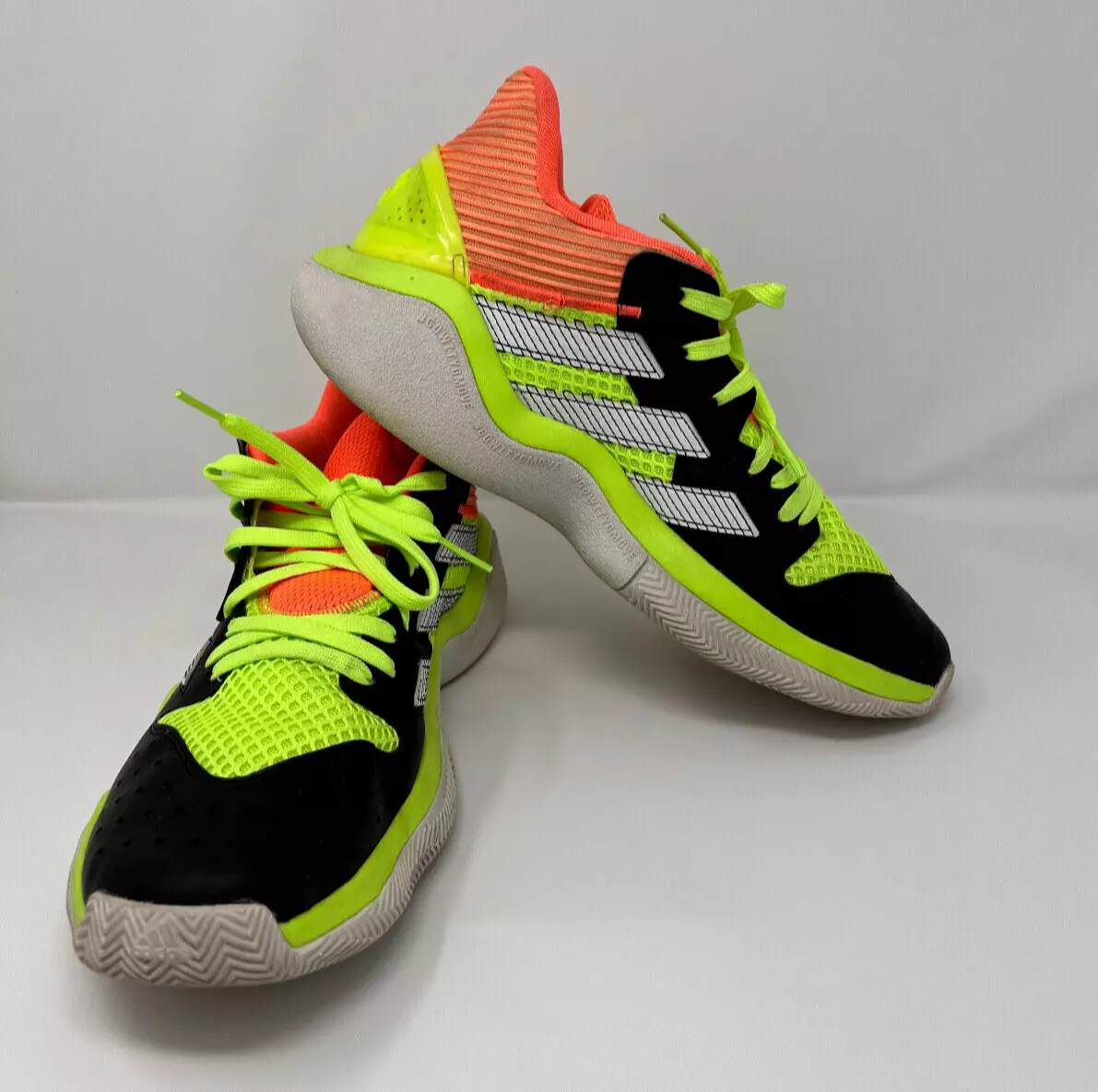 Adidas James Harden Men s Sneakers GoWitYoMove Neon Yellow Orange Size 12