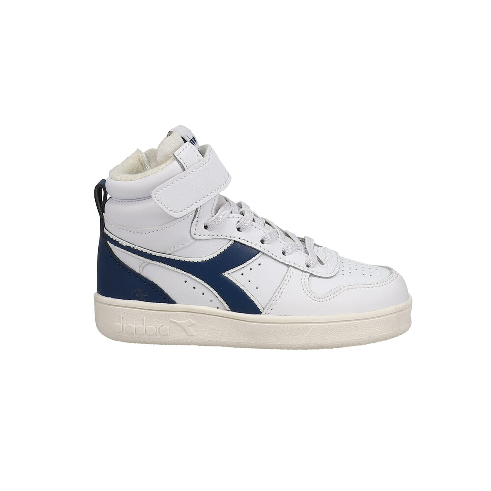 Diadora Magic Basket Mid High Top Youth Boys Blue White Casual Sneakers