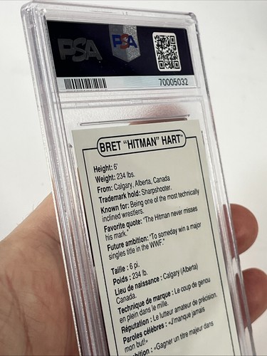 1991 Swanson WWF WWE Bret Hitman Hart PSA 8 NM-MT Graded Card - Picture 15 of 15
