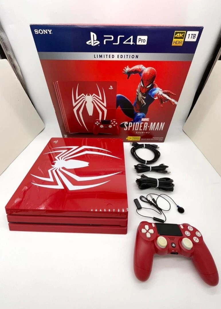 Sony PlayStation 4 PS4 Pro Marvel Spider-Man Limited Edition 1TB Game Console