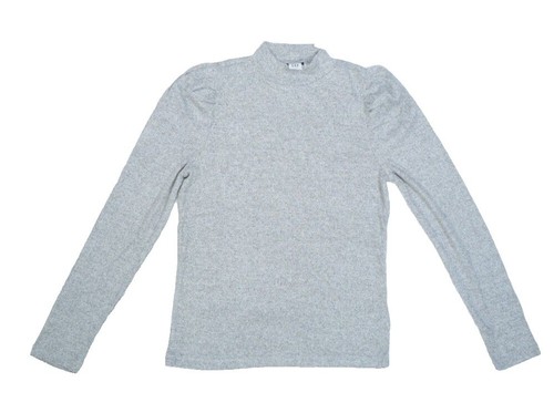 GAP Sweater Womens XS Gray Stretch Knit Turtleneck Pullover Hi Low