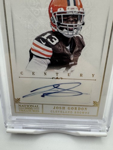 Josh Gordon 2012 National Treasures Century Black Auto Rookie 49/49 Browns - Picture 3 of 4