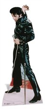 Elvis Presley The King Black Leather Suit Cardboard Fun Cutout Figure-184cm Tall
