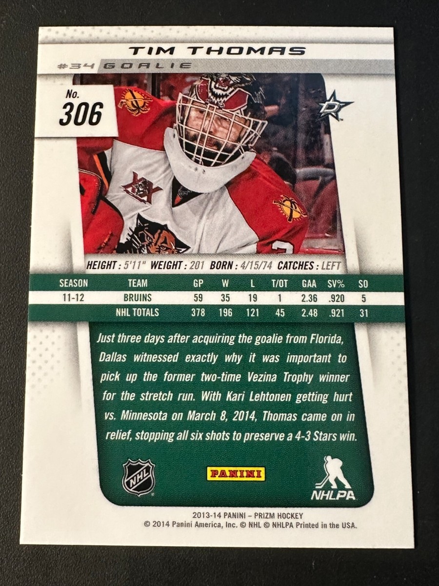 Tim Thomas 2013-14 Panini Prizm Toronto Expo Cracked Ice SP Tim Thomas 2013-14 Panini Prizm Toronto Expo Cracked Ice SP
