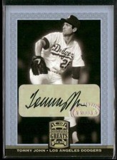 2005 Donruss Greats #83 Tommy John Signature Gold HoloFoil
